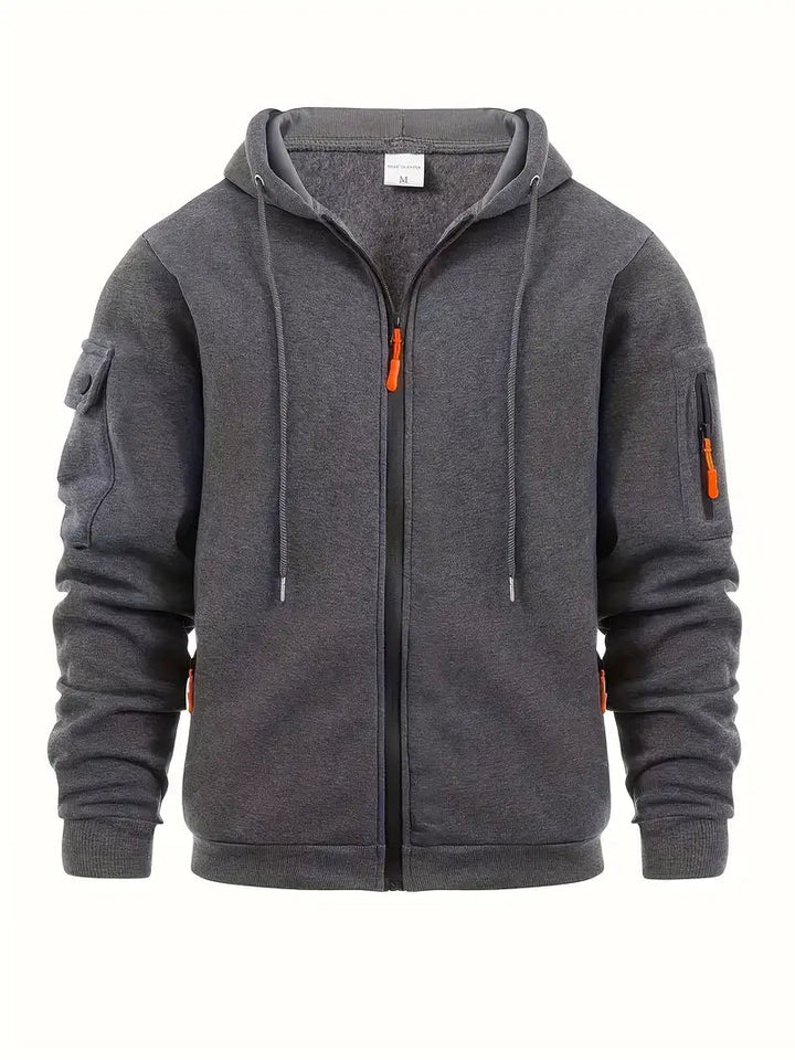 Bluza Męska z Kapturem | Styl Uliczny | Praktyczne Kieszenie | Na Co Dzień i na Zewnątrz