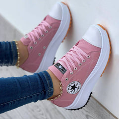 Damskie Trampki na Platformie | Sznurowane | Styl Casual Streetwear