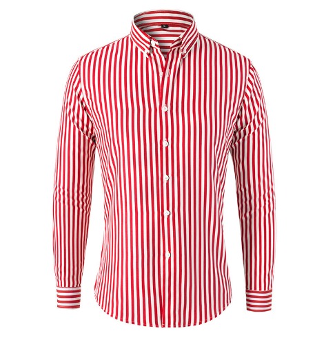 Męska Koszula w Paski | Długi Rękaw | Elegancki i Nowoczesny Krój