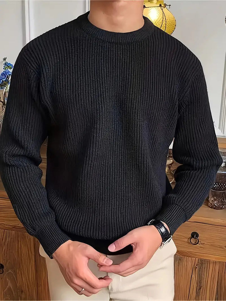 Sweter Męski Dzianinowy | Klasyczny Krój | Miękka i Przyjemna Tkanina