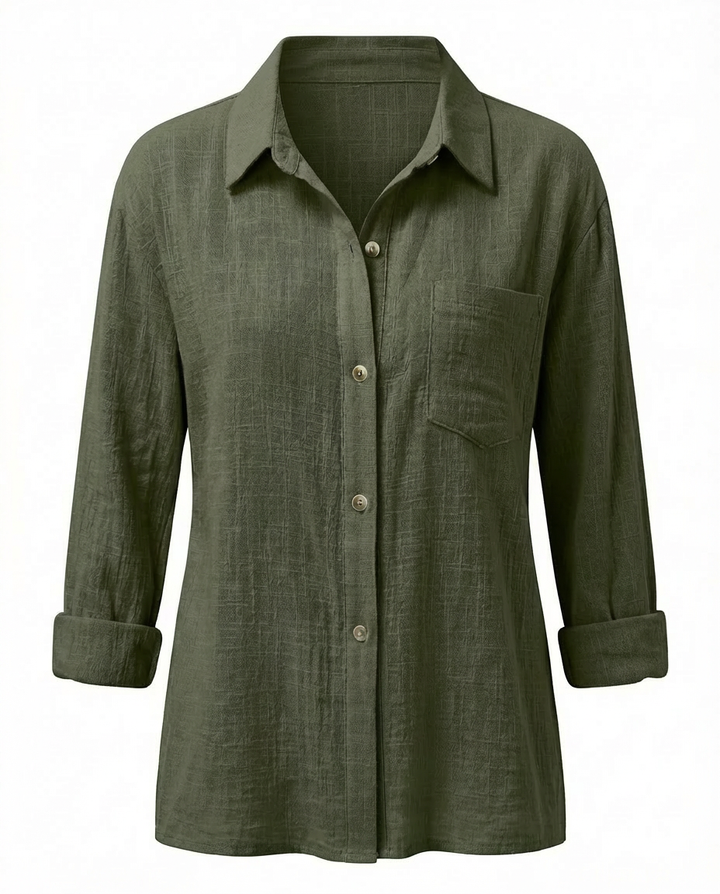 Bluzka Damska Elegancka | Luźny Krój | Miękka Tkanina | Na Wiosnę i Jesień