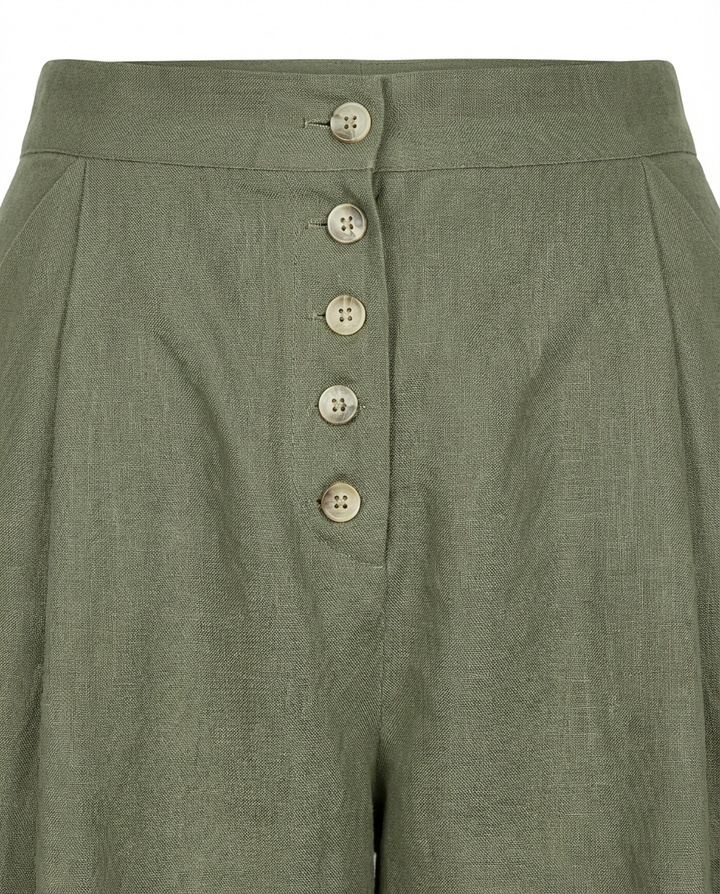 Spodnie Palazzo Palazzo Spodnie | Luźny Krój | Detale Zapinane na Guziki | Na Lato