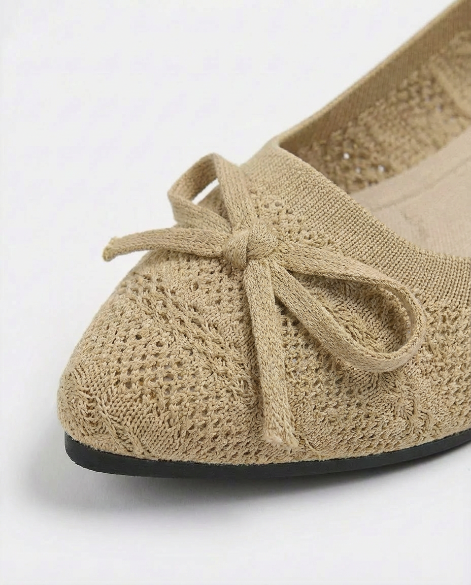 Buty Damskie Dzianinowe | Płaska Podeszwa | Wygodna Wkładka | Na Lato