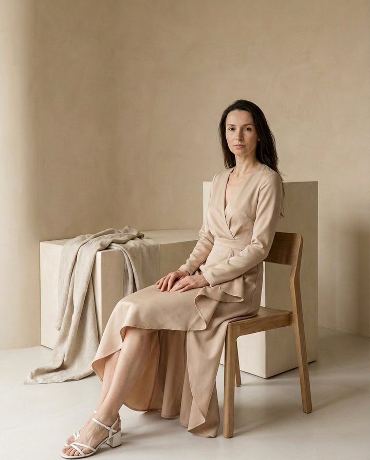 Sukienka Damska Codzienna Sukienki Letnie | Prosty Krój | Długie Rękawy | Na Co Dzień