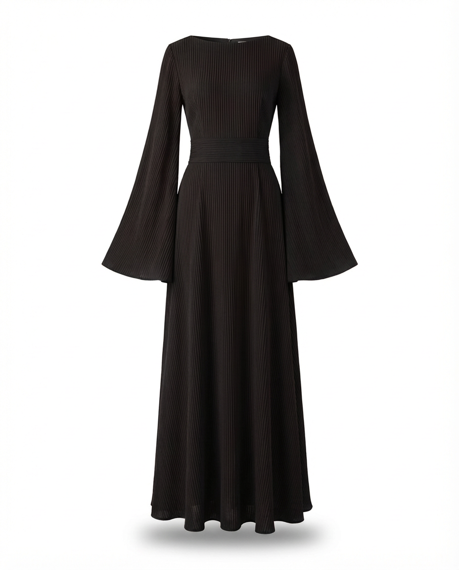 Sukienka Damska Maxi | Rozszerzany Krój | Zwiewna Spódnica | Na Wiosnę i Jesień