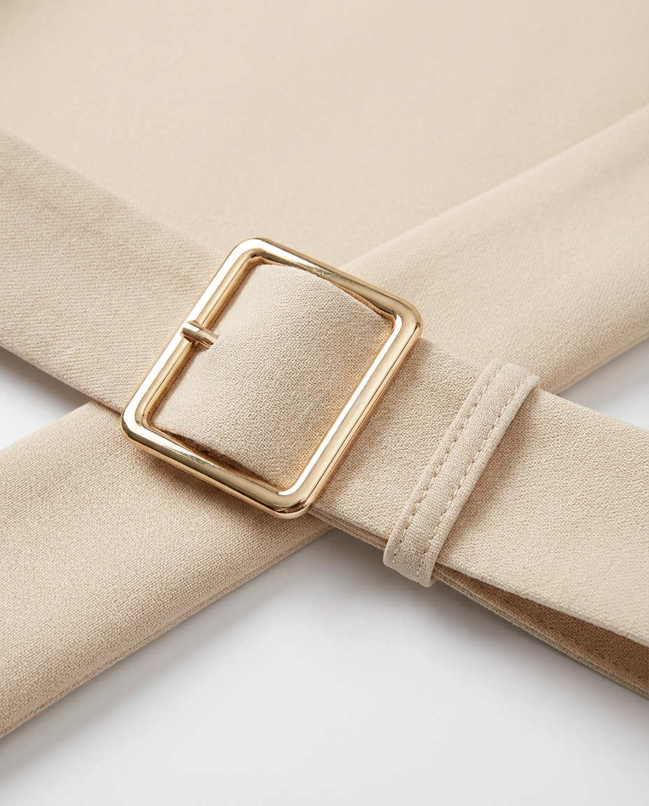 Sukienka Midi Elegancka | Dopasowany Krój | Zaznaczona Talia | Do Pracy i Na Oficjalne Okazje