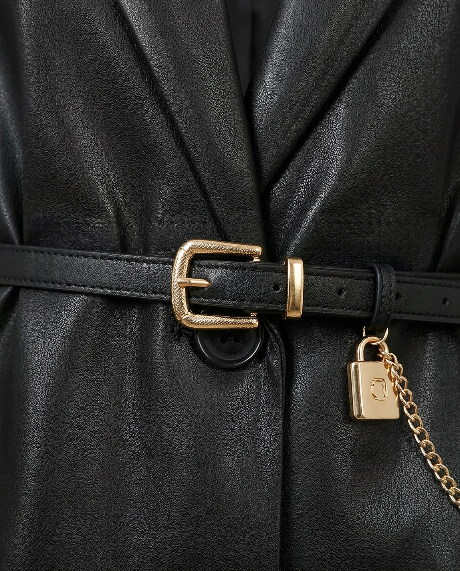 Marynarka Damska Elegancka | Dopasowany Krój | Zapięcie na Guziki | Do Pracy i Na Co Dzień