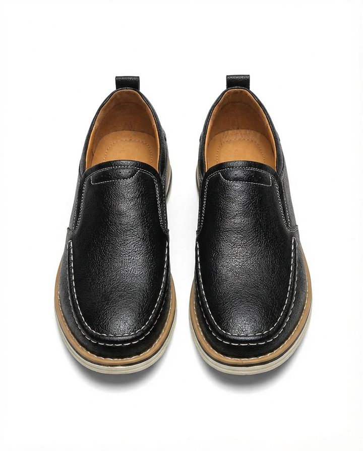 Skórzane mokasyny męskie | Klasyczny krój | Amortyzowany komfort | Na co dzień