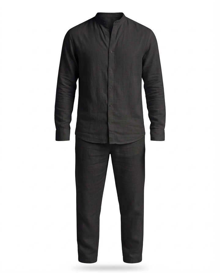 Zestaw Męski Koszula i Spodnie | Luźny Krój | Komfortowy Materiał | Na Lato