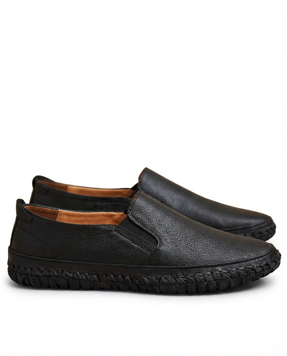 Mokasyny Męskie Skórzane | Niski Krój | Elegancka Sylwetka | Na Co Dzień