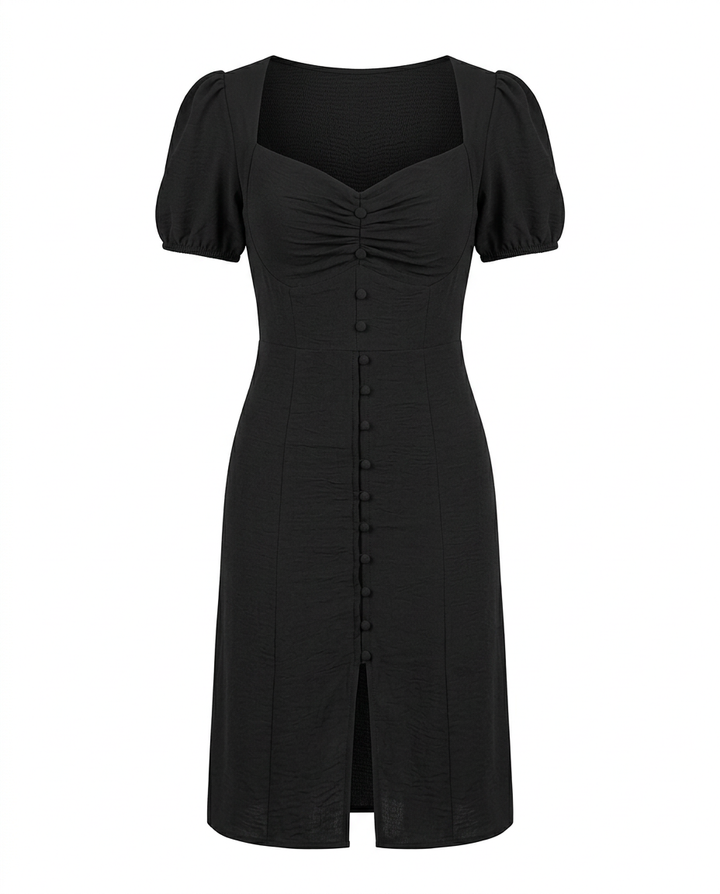 Sukienka Damska Letnia | Klasyczny Krój | Ozdobna Klamra | Na Co Dzień i Na Wyjścia