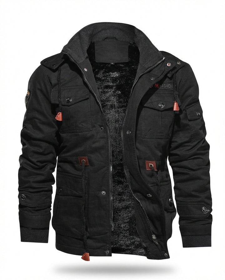 Męska kurtka wiosenna | Dopasowana | Wiele kieszeni | Swobodny