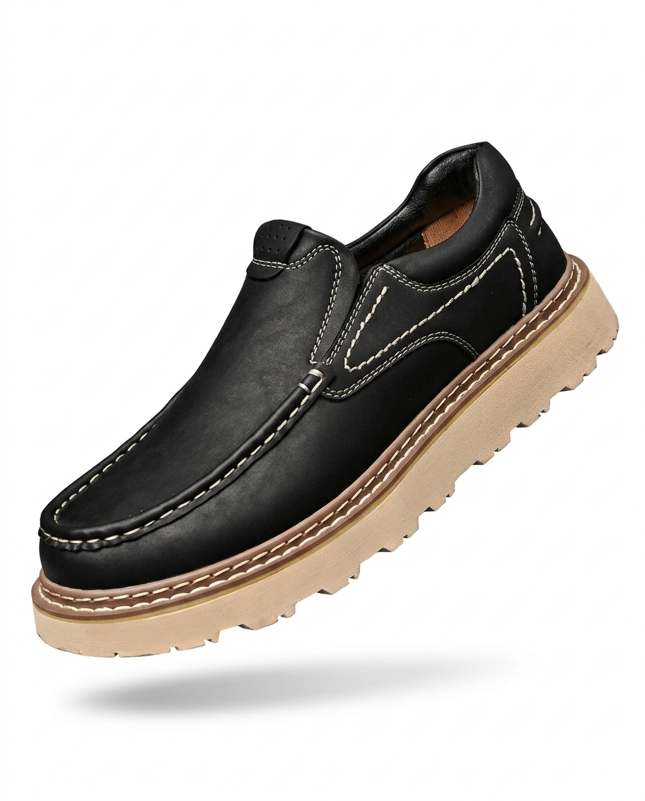 Mokasyny Męskie Skórzane Męskie Mokasyny | Komfortowy Krój | Stabilna Podstawa | Na Co Dzień