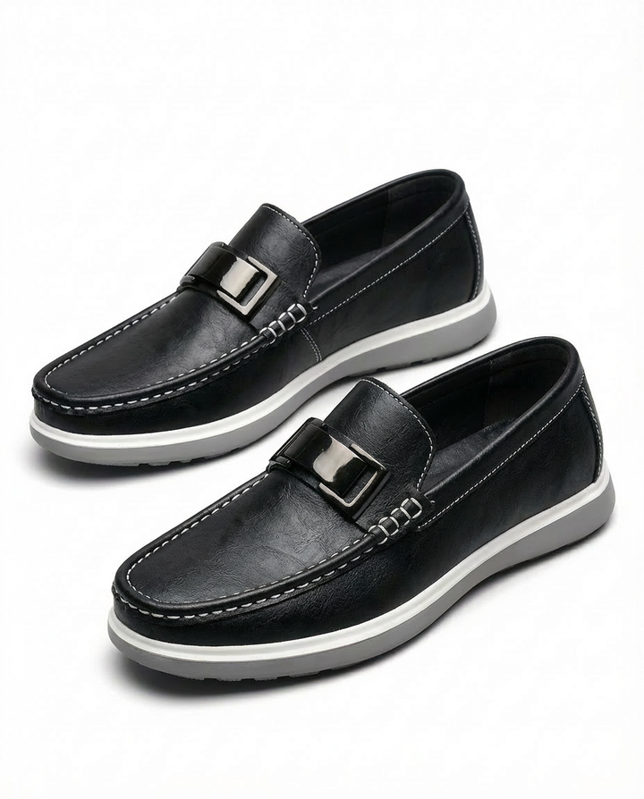 Mokasyny męskie skórzane | Klasyczny krój | Wygodne wsuwane | Na co dzień