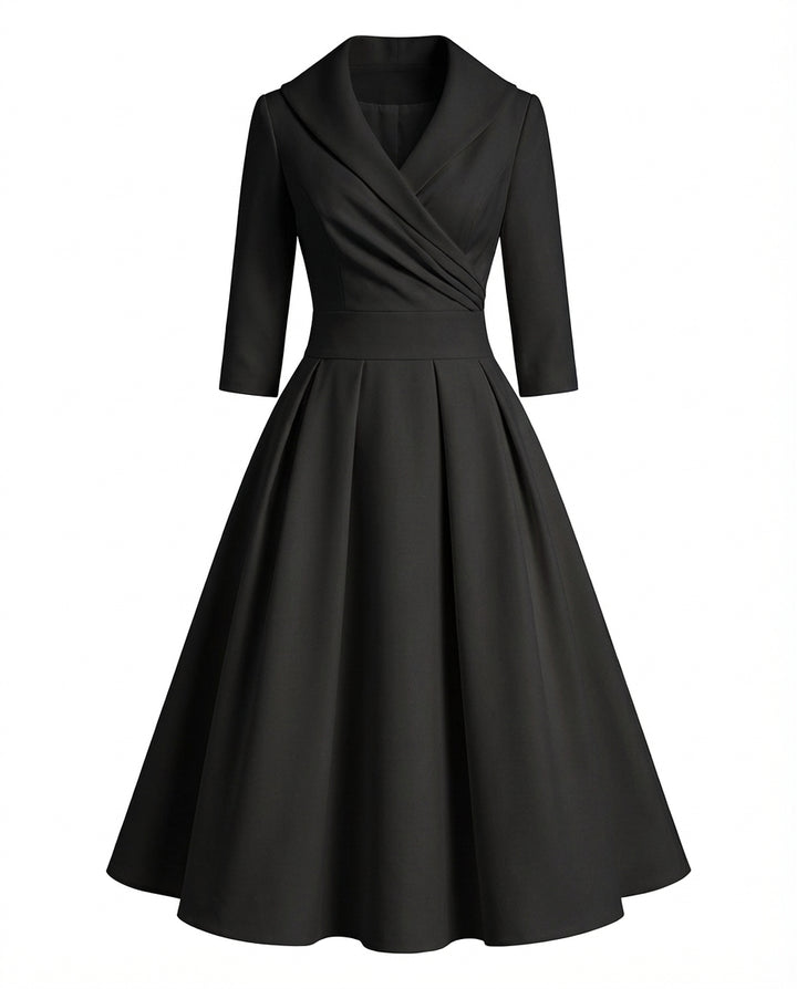 Sukienka na Wesele Damska Elegancka | Midi Krój | Odkryte Ramiona | Na Wiosnę i Lato