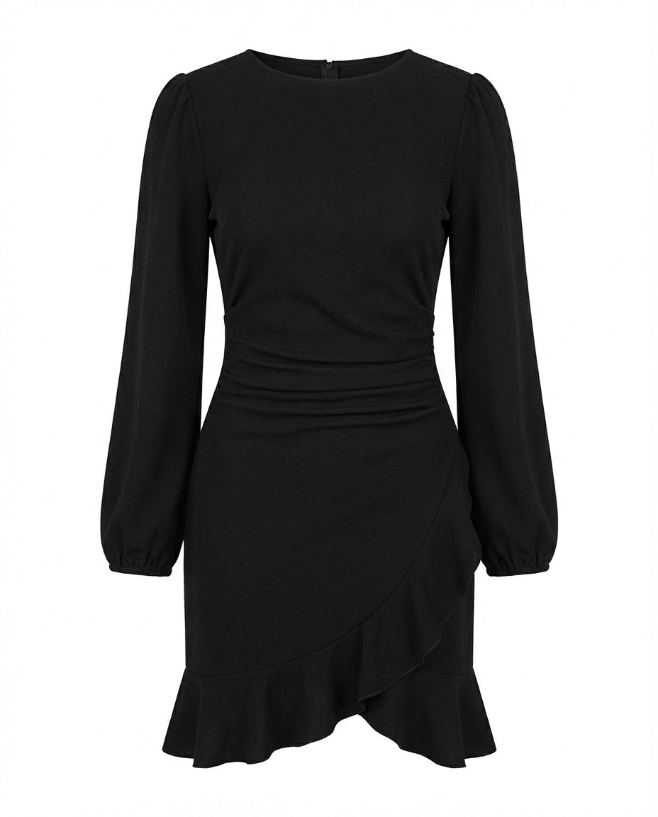 Sukienka Damska Letnia z Falbaną | Luźny Krój | Lekki Materiał | Na Wiosnę i Lato