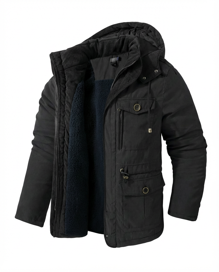 Męska kurtka zimowa | Długi krój | Wysoka izolacja | Na zimę