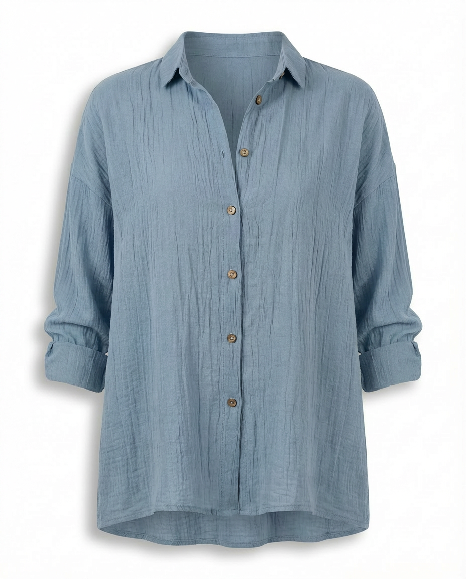 Koszula Damska Elegancka | Dopasowany Krój | Plisowany Design | Do Pracy i Na Wyjścia