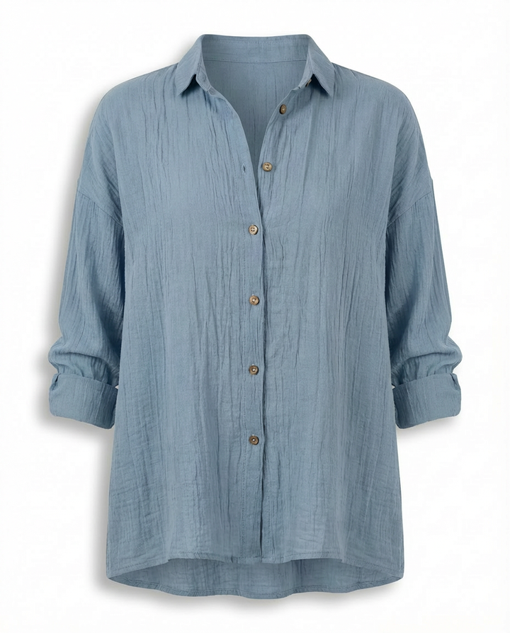 Koszula Damska Elegancka | Dopasowany Krój | Plisowany Design | Do Pracy i Na Wyjścia