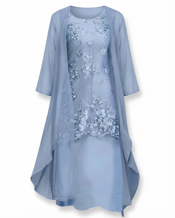 Sukienka na Wesele Damska Szyfonowa | Dopasowany Krój | Lekka Tkanina | Na Co Dzień i Na Wyjścia