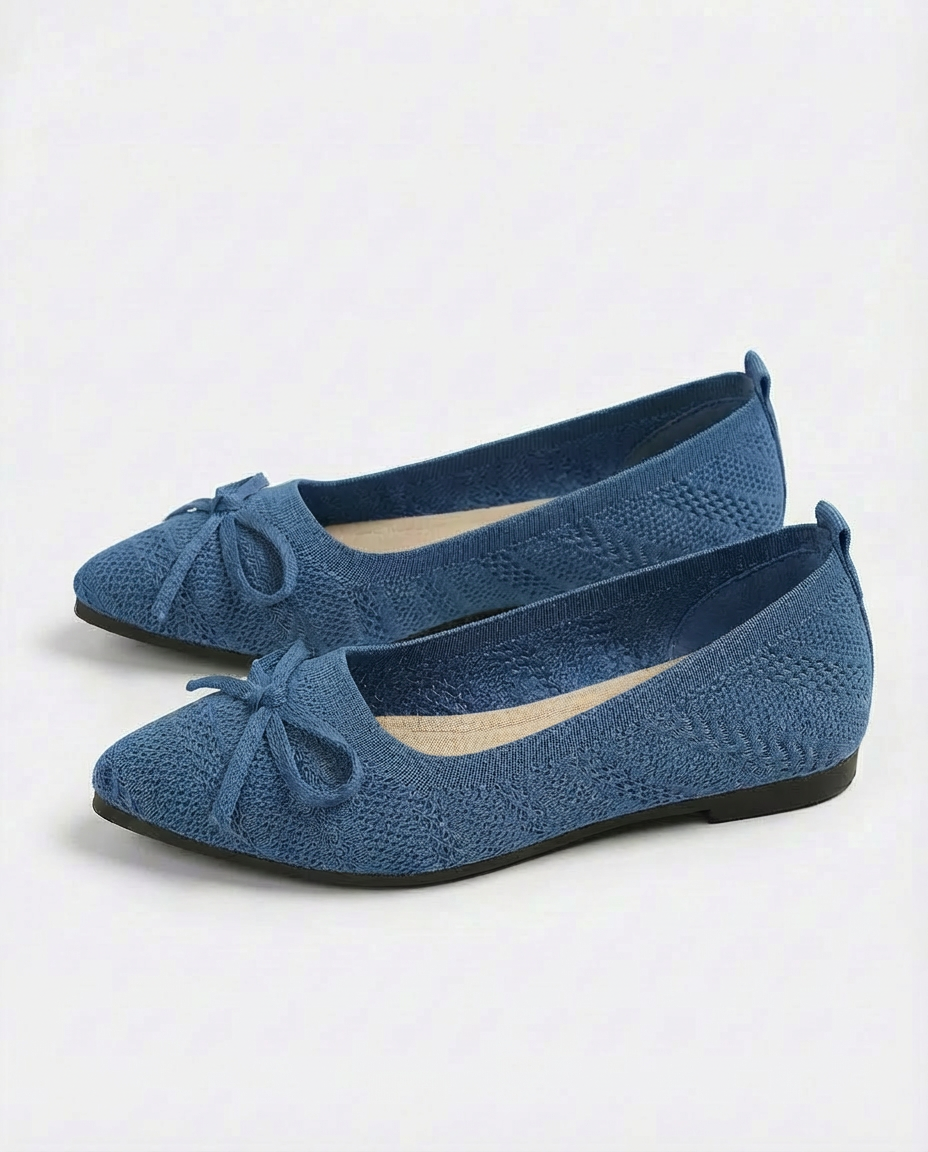 Buty Damskie Dzianinowe | Płaska Podeszwa | Wygodna Wkładka | Na Lato