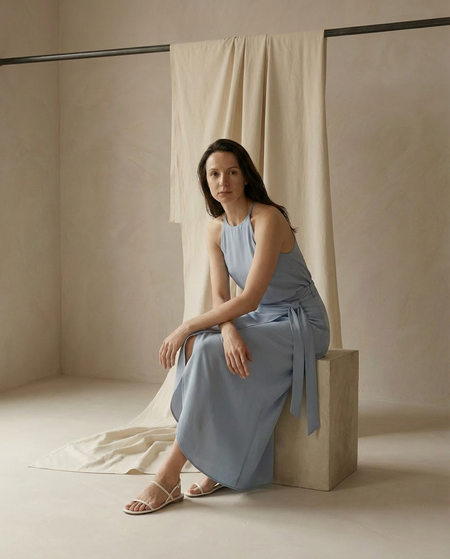 Sukienka Damska Letnia Swobodna | Odkryte Ramiona | Wygodny Krój | Na Co Dzień