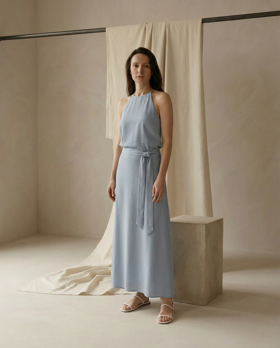 Sukienka Damska Letnia Swobodna | Odkryte Ramiona | Wygodny Krój | Na Co Dzień