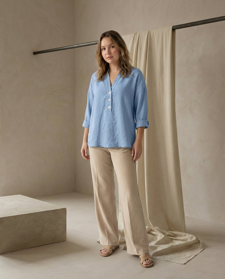 Bluzka damska | Klasyczny krój | Oddychający materiał | Na co dzień i eleganckie wyjścia