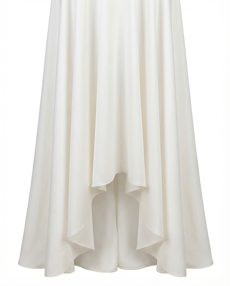 Suknia Ślubna Koronkowa | Regularny Krój | Zwiewna Spódnica Maxi | Na Wesele