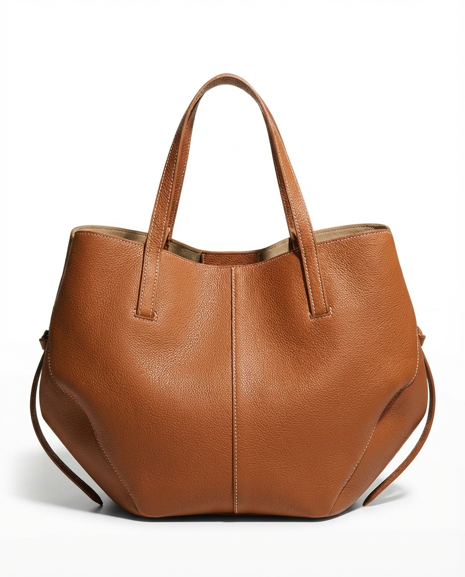 Damska Torebka Shopper Vintage | Skórzana | Pojemna Torba na Co Dzień - 1