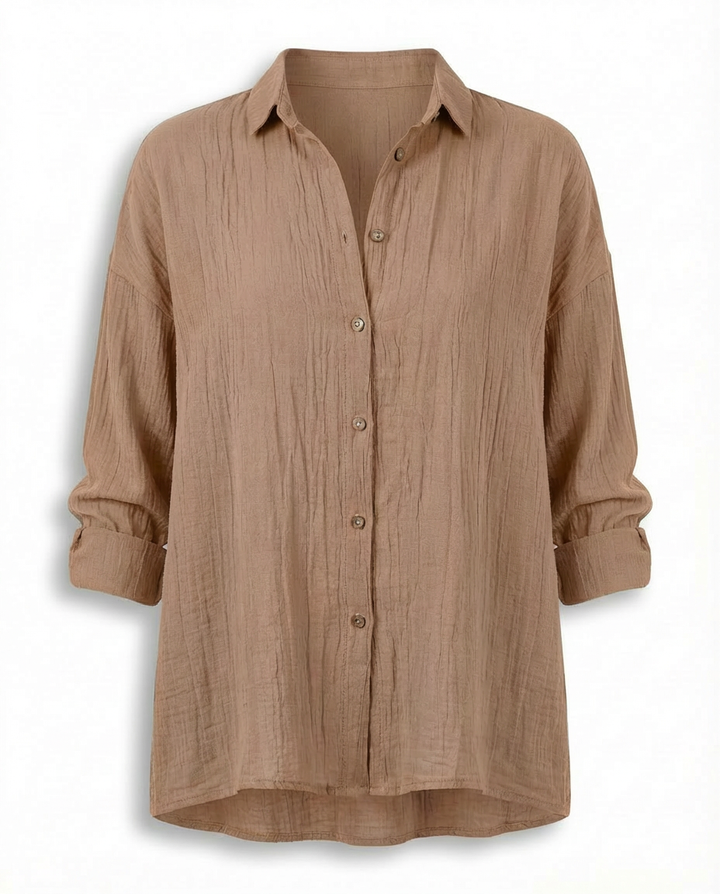 Koszula Damska Elegancka | Dopasowany Krój | Plisowany Design | Do Pracy i Na Wyjścia