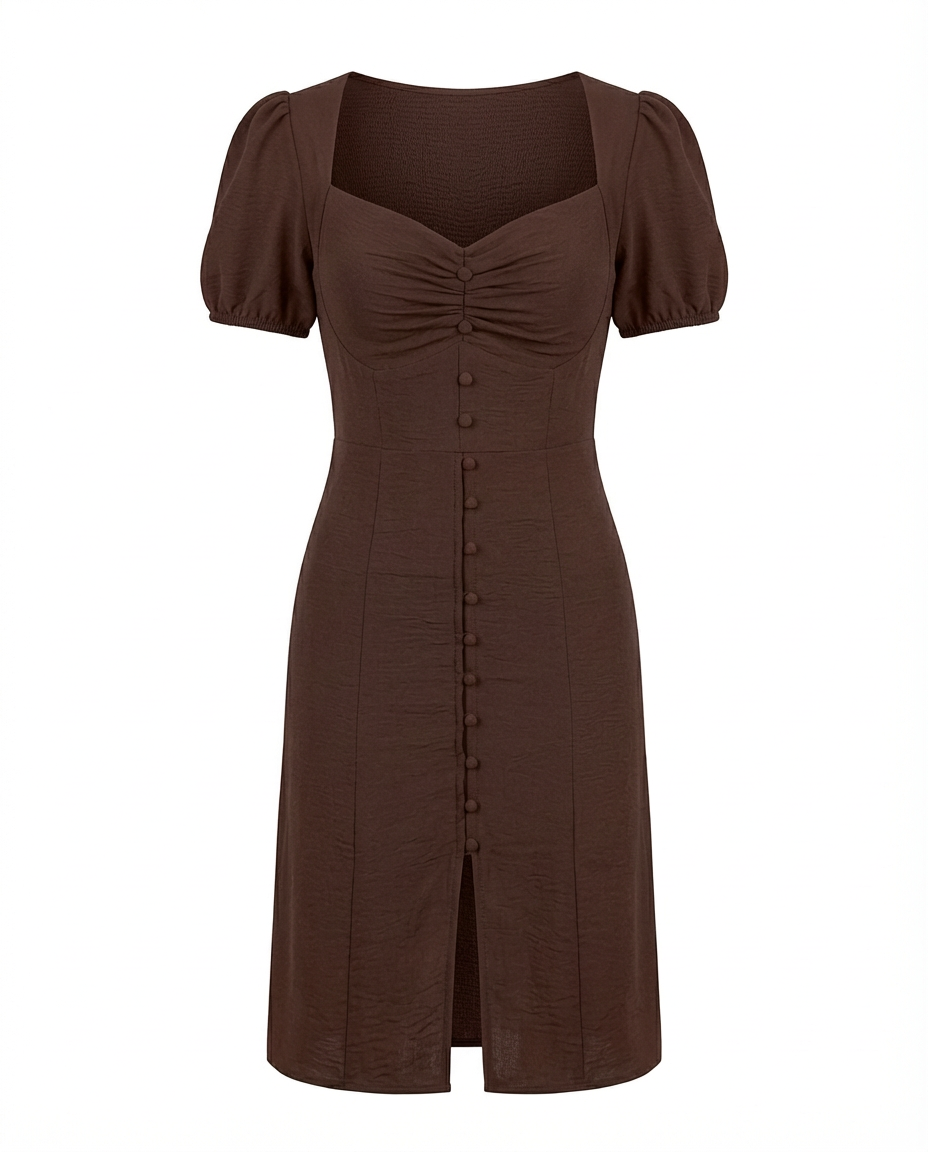 Sukienka Damska Letnia | Klasyczny Krój | Ozdobna Klamra | Na Co Dzień i Na Wyjścia