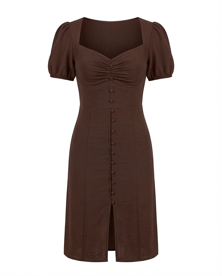 Sukienka Damska Letnia | Klasyczny Krój | Ozdobna Klamra | Na Co Dzień i Na Wyjścia