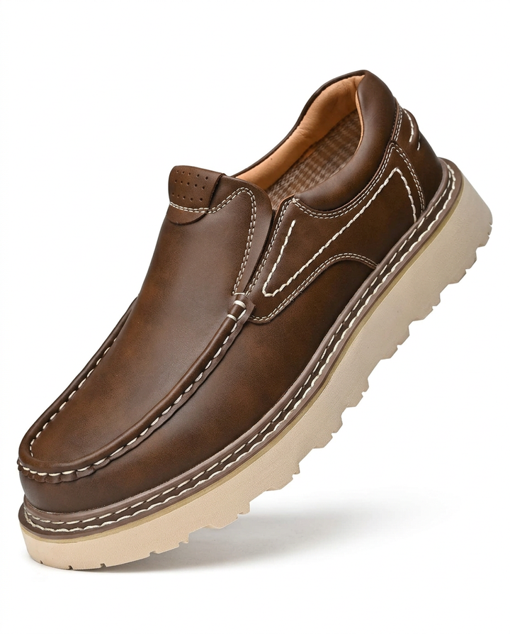 Mokasyny Męskie Skórzane Męskie Mokasyny | Komfortowy Krój | Stabilna Podstawa | Na Co Dzień