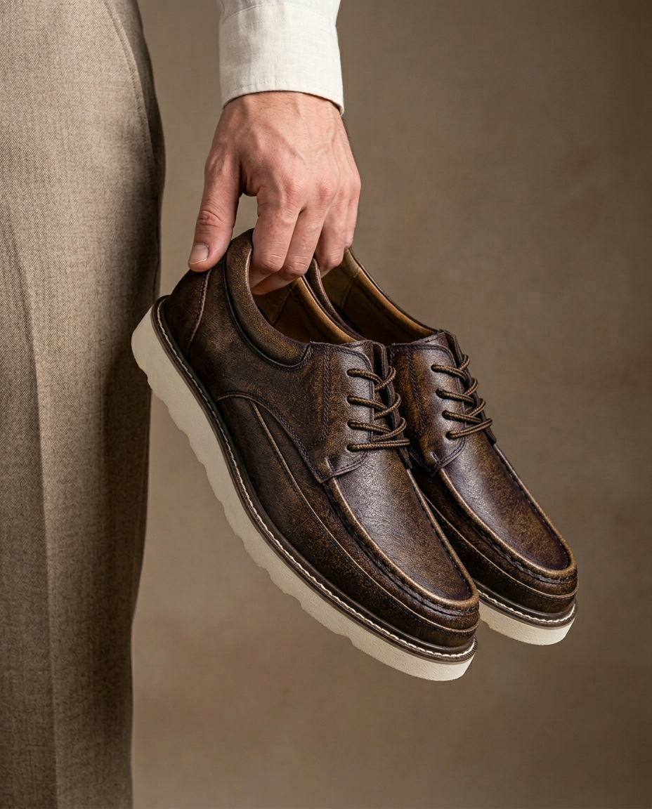 Męskie skórzane mokasyny | Niski profil | Wygodna wkładka | Do pracy i na co dzień