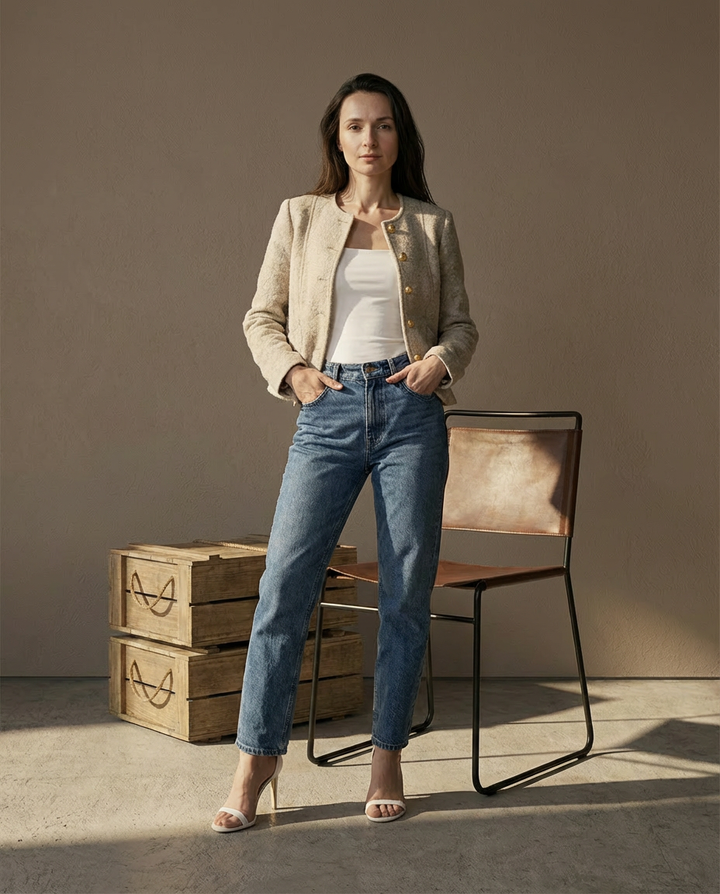 Marynarka Damska Marynarki Damskie | Slim Fit | Uniwersalna Stylizacja | Do Pracy i Na Co Dzień