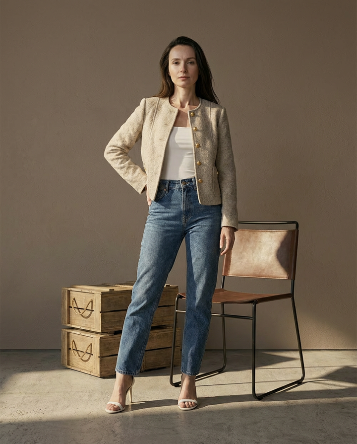 Marynarka Damska Marynarki Damskie | Slim Fit | Uniwersalna Stylizacja | Do Pracy i Na Co Dzień