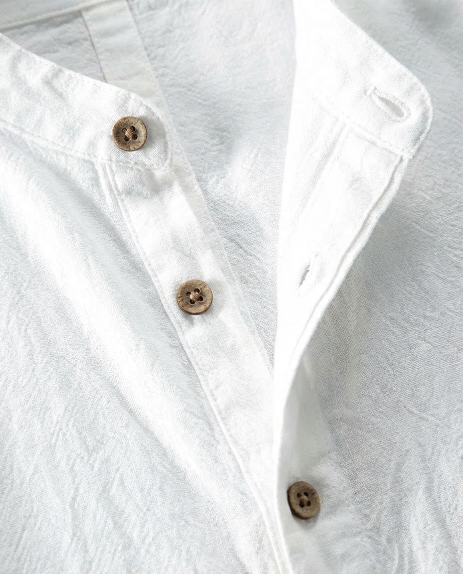 Elegancka męska koszula lniana | Luźny krój | Miękka tkanina | Na co dzień