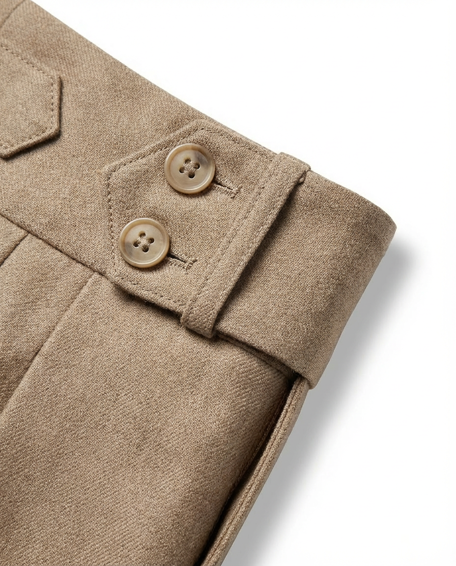 Spodnie Męskie Dopasowane | Wysoki Stan | Plisowany Przód | Do Pracy i Na Spotkania