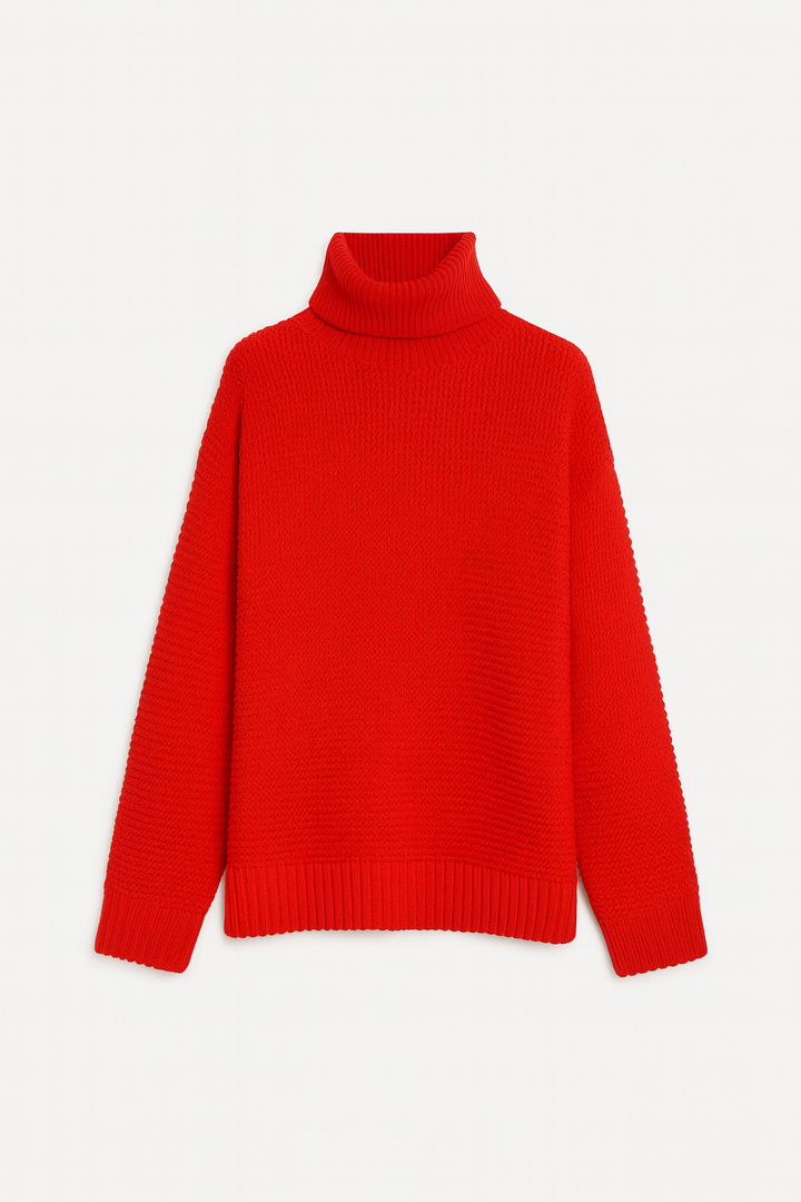 Sweter z Golfem | Gruby Splot | Klasyczny Oversize