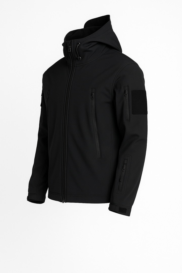 Kurtka Softshell Męska | Funkcjonalna Dzianina | Sportowy Krój z Kapturem