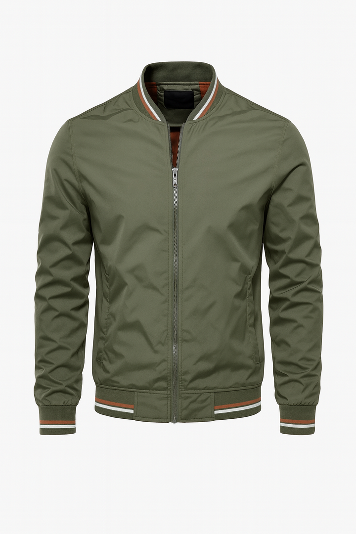 Kurtka Męska w Stylu Bomber | Lekka z Zamkiem | Sportowo-Casualowy Fason