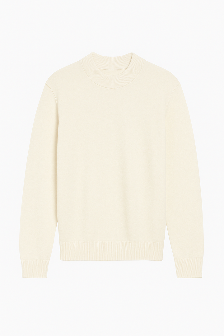 Sweter Męski z Półgolfem | Smukły Krój | Minimalistyczna Elegancja