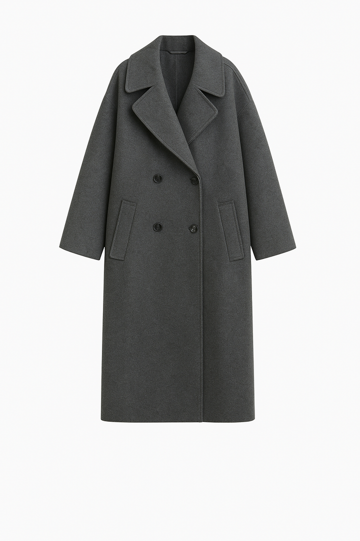 Płaszcz Dwurzędowy Męski | Szerokie Klapy | Długa Forma na Zimowe Warstwy