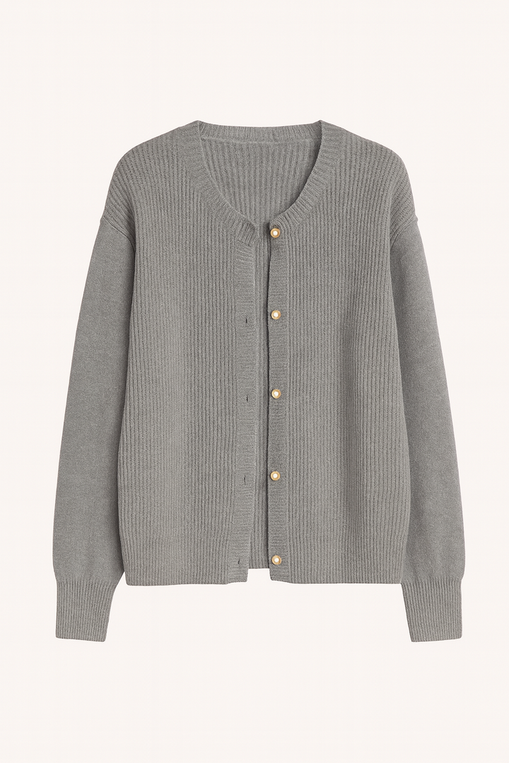 Kardigan Damski | Dzianina | Miękka i Warstwowa