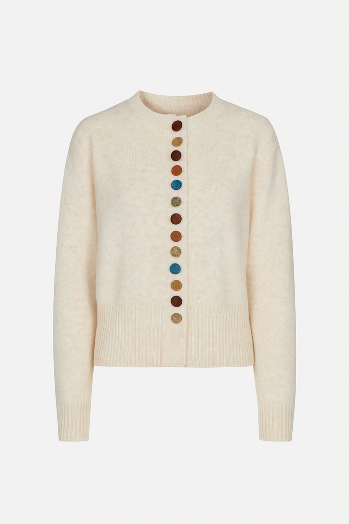 Sweter Kardigan z Guzikami | Dzianina | Komfortowy i Stylowy