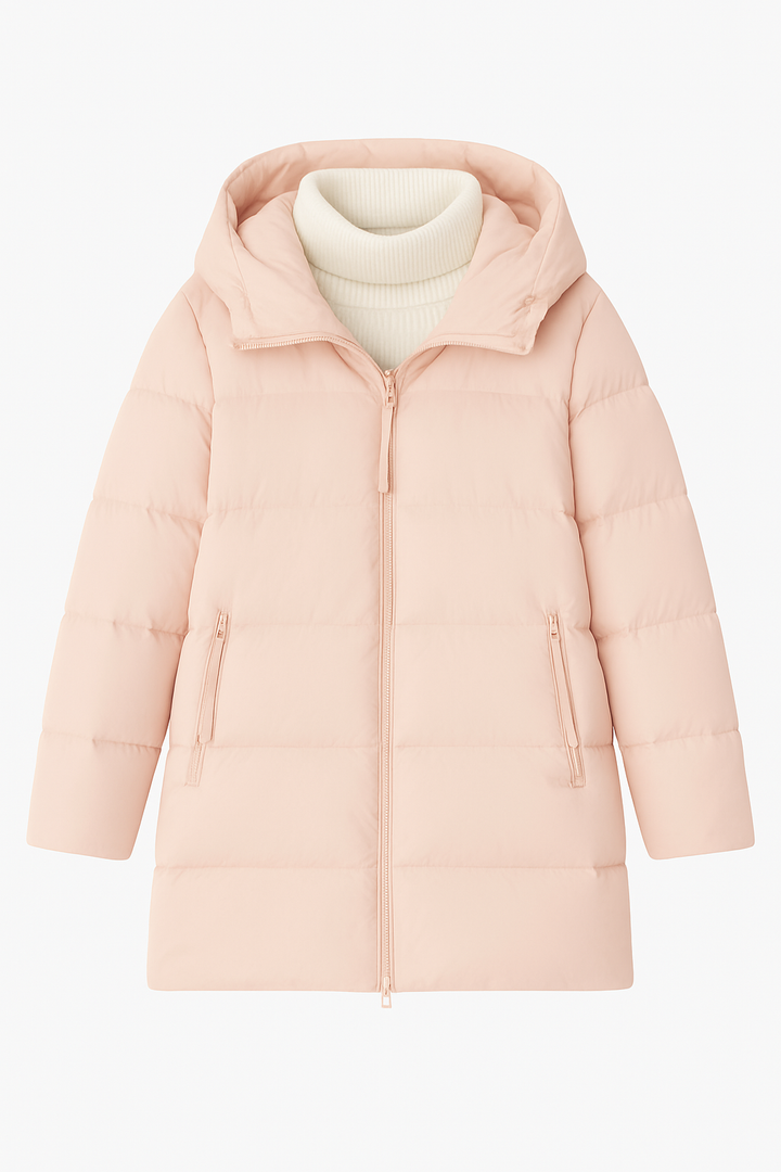 Pikowana Kurtka z Kapturem | Ciepła i Lekka | Idealna na Zimę