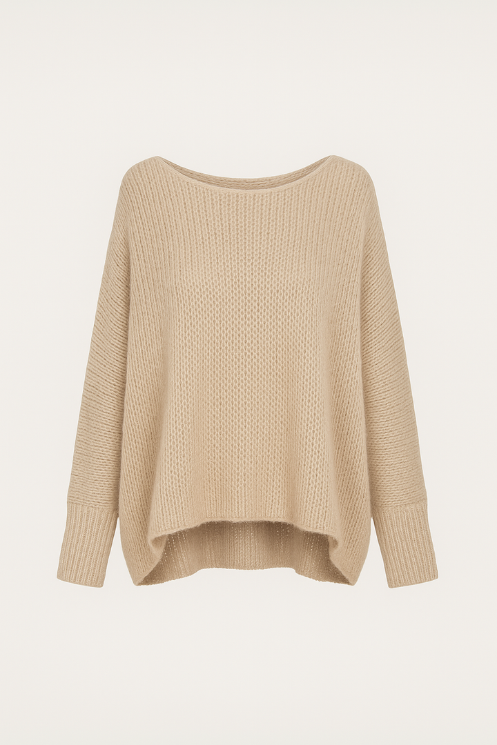 Sweter Oversize z Mięsistej Dzianiny | Dłuższy Krój | Swobodna Elegancja