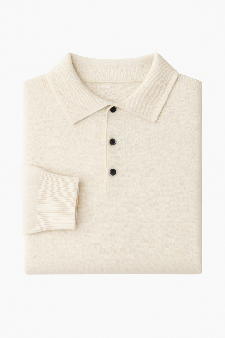 Sweter Polo Męski z Dzianiny | Klasyczny z Kołnierzykiem | Styl Elegancki i Codzienny