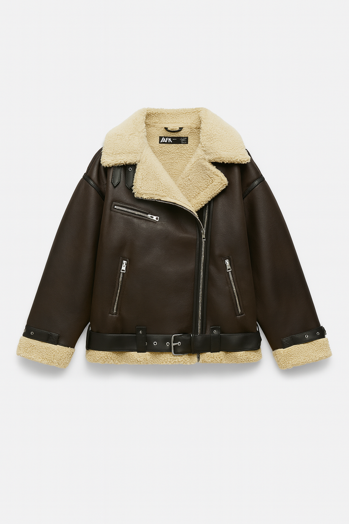 Kurtka Pilotka z Kożuszkiem | Krótki Krój | Styl Vintage